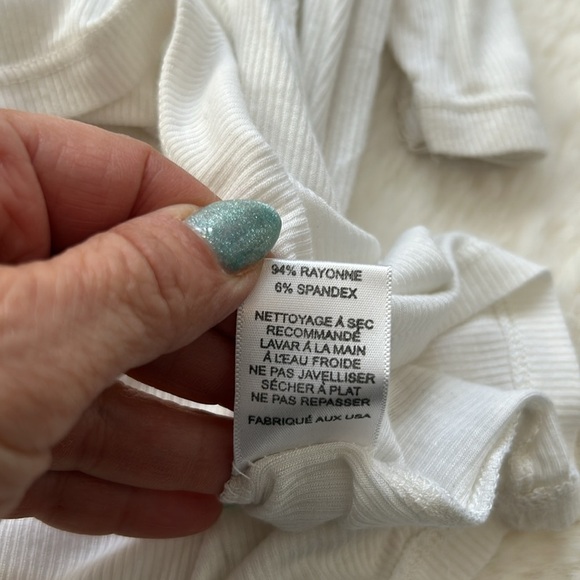 Lauren Moshi Floral Skull Ribbed White Long Sleeve Tunic - Picture 9 of 9